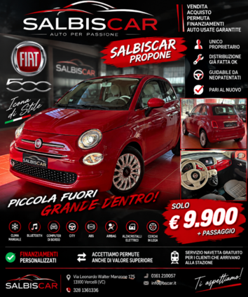 Fiat 500 1.2 Lounge 69cv my20