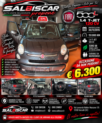 Fiat 500L 2012 1.4 tjt Lounge Gpl 120cv - Fiat