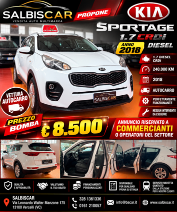 Kia Sportage IV 2016 1.7 crdi Cool 2wd 115cv - Kia