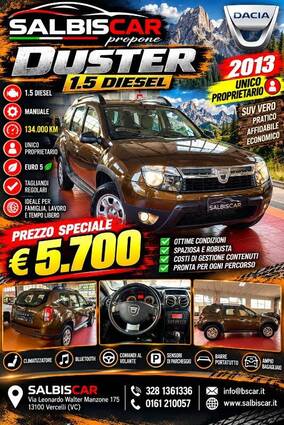 Dacia Duster 1.5 dci Laureate 4x2 110cv my13
